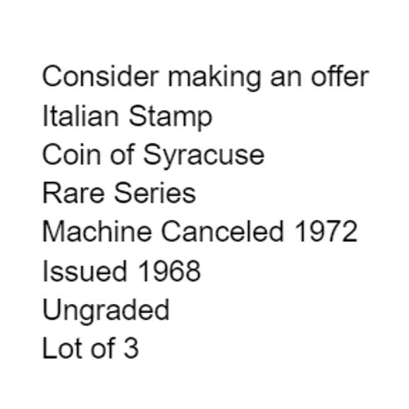 Italian Stamp 40 Lire Coin of Syracuse Rare Series Issued 1968 Canceled 1972 - Picture 2 of 5